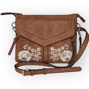Free People Violet Ray Leanne Faux Leather Crossbody Boho Bag
